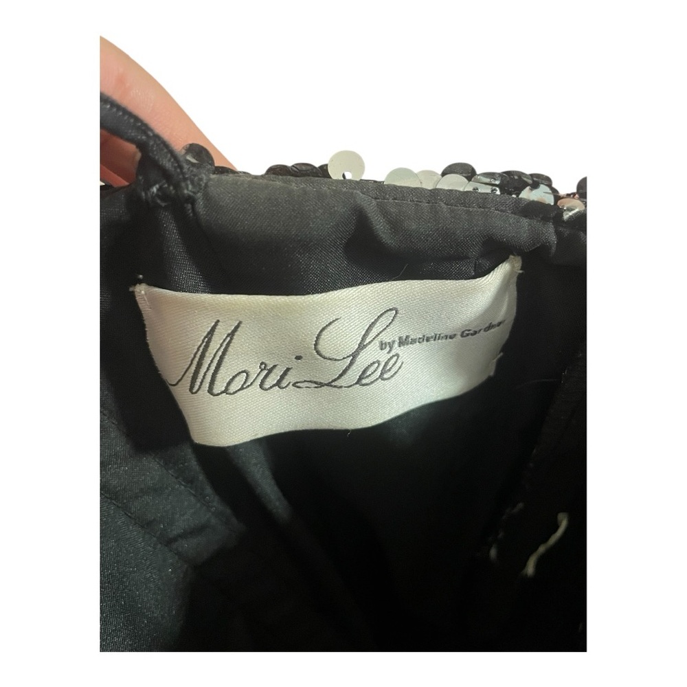 Mori Lee Black and Silver Sequin Dress - Picture 4 of 14